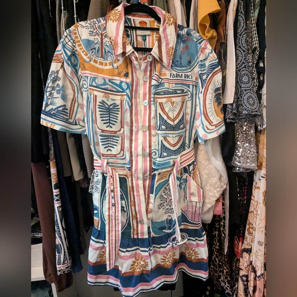 FARM Rio Cerrado Linen Mini Dress - Picture 5 of 8